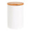 Λευκό κεραμικό δοχείο καφέ/τσαγιού (1100ml, 8,8oz), αεροστεγές καπάκι, δοχείο 2