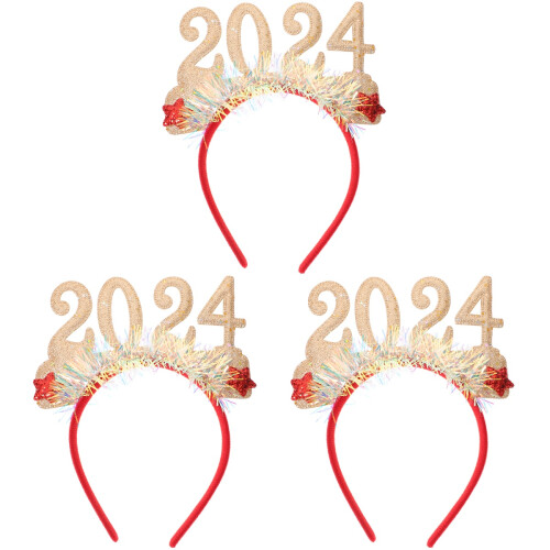 3Pcs Headband 2024 Para Festa