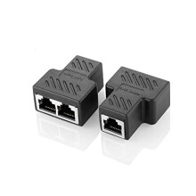 RJ45-Splitter-Adapter – 1-zu-2-Ethernet-Koppler für Cat5/Cat6-LAN – Kompatibel mit RJ45, nicht gleichzeitig verwendbar