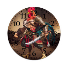 Horloge murale Coq SamouraĂŻ, silencieuse, Ă piles