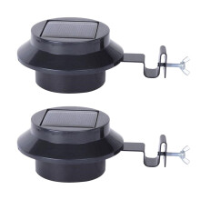 Solar Fence Lamp Eaves Light LED Outdoor Garden Light 2 pcs
