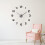 Creative Wall Clock Easy to Install Black and Silver 1