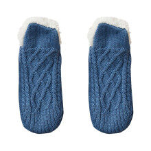 New Woven And Velvet Indoor Socks And Slippers,Thicken Warm Home Bedroom Socks Slippers Men's Non-slip Foot Warm Snow Socks