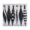 Plastic Finial Drop Ornament Black White Stripe 6 pcs 1