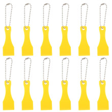 Chaveiro POPETPOP com Ferramentas para Raspar, Amarelo, 12 Peças