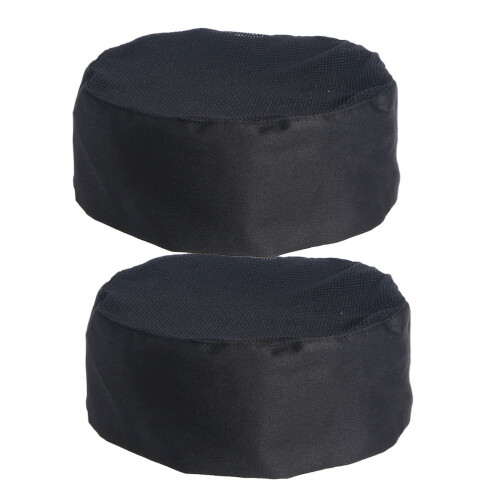 4St Zwarte Mesh Chef Cap Met Verstelbare Band Professionele 1