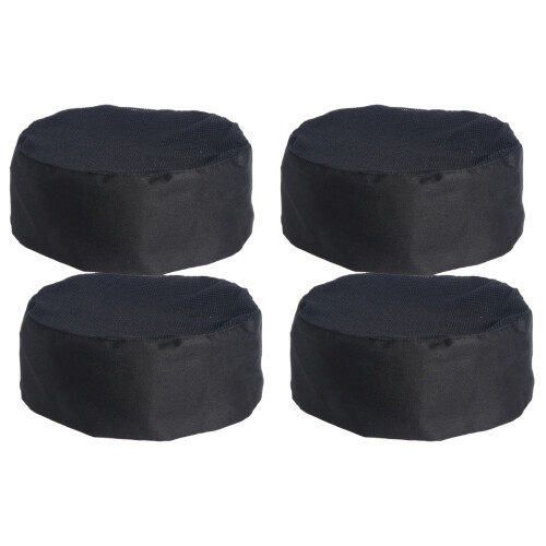 4St Zwarte Mesh Chef Cap Met Verstelbare Band Professionele 2