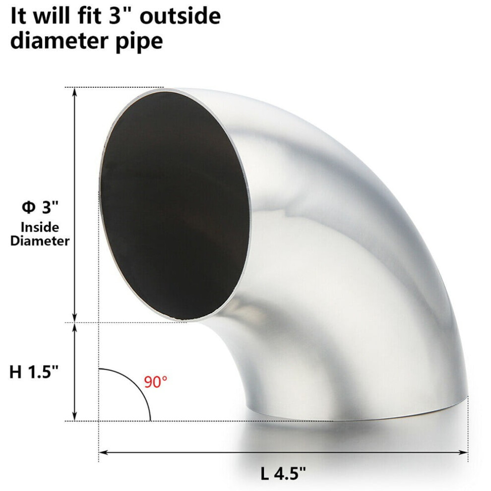 Elbow Pipe 90 Degree Bend Automotive Exhaust Systems Welding Installation 9165521887835