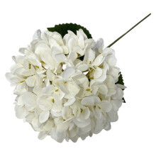 Liquidation : Fleur artificielle d'hortensia blanc laiteux brossé (1 pièce) – Décoration intérieure
