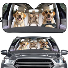 Funny Dog Animal Car Sun Shade for Windshield – Foldable, Universal Fit, Compatible with Most Cars