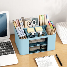 Schreibtisch-Organizer, Stiftehalter, Schreibtisch-Organizer mit Fächern und Schublade für Büro- und Künstlerbedarf