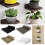 Houten wandvitrineset (4 stuks) 8
