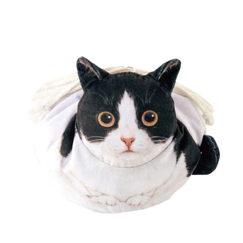 Nécessaire de viagem grande com cordão e estampa de gato