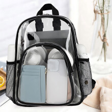 Transparent Waterproof PVC Backpack – Large Capacity, Adjustable Straps, Clear Design for School, Gym, Travel – Compatible with Daily Use