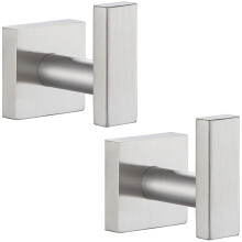 Lot de 2 crochets porte-serviettes de salle de bain simples, porte-serviettes de bain en acier inoxydable, porte-serviettes Ă main, crochet mural
