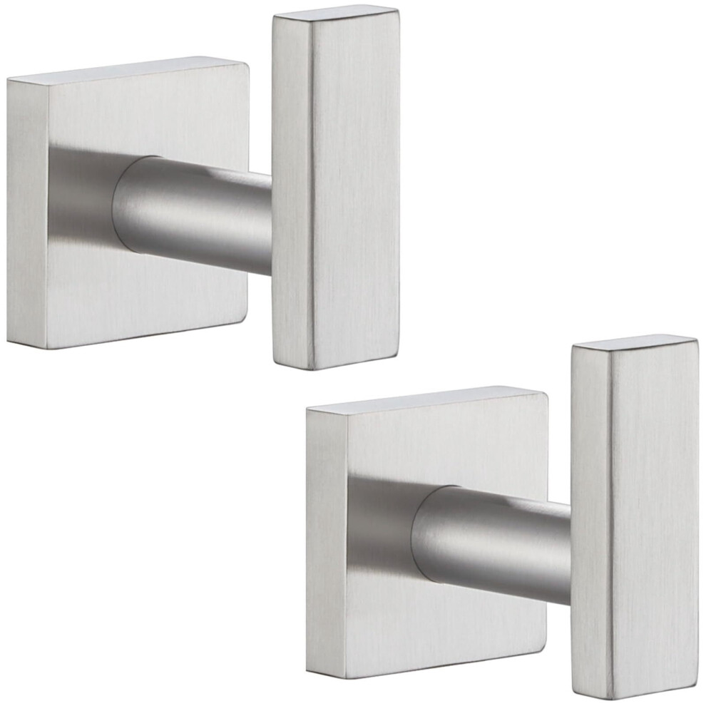 Bathroom Towel Hook Stainless Steel 2 Pack Matte Black 9027700669086