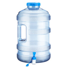 Seau de stockage d'eau pure de 5 gallons avec robinet, réservoir d'eau transparent pour l'extérieur avec poignée pour le camping, la randonnée,