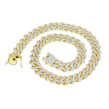 Alloy Coarse Encryption Full Cuban Chain Necklace Hop Jewelry for Dolls and Accessories