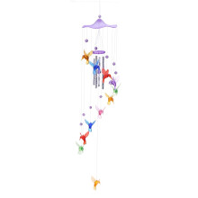 Carillon éolien commémoratif colibri – Alliage d'aluminium, décoration extérieure à 4 tubes pour jardin, terrasse, cour – Convient à une