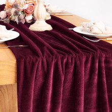 Emerald Green Velvet Table Runner 20x120", Compatible with St. Patrick's Day, Christmas, Thanksgiving, Wedding, Baby & Bridal Shower