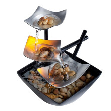 ROCKROK Tabletop Fountain Waterfall Function Indoor Meditations Desktop Fountain