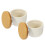 SILENRADAWN Sealing Ceramic Canister White 2Pcs 3