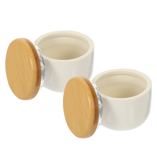 SILENRADAWN Sealing Ceramic Canister White 2Pcs 2