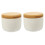 SILENRADAWN Sealing Ceramic Canister White 2Pcs 4