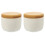 SILENRADAWN Sealing Ceramic Canister White 2Pcs 6