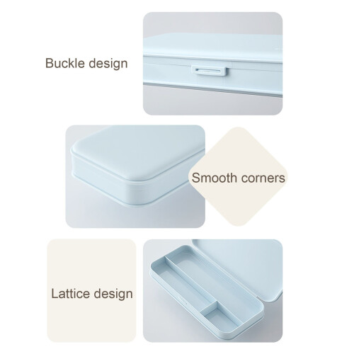 Pencil Case Waterproof Frosted PP Plastic 1 Pack 2
