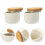 SILENRADAWN Sealing Ceramic Canister White 2Pcs 8