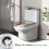 Calf Bathroom Seat Covers Polyester Washable 17"x21" 5