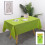 Plastic Tablecloth Waterproof Vinyl 54x72 Inch Grass Green 1