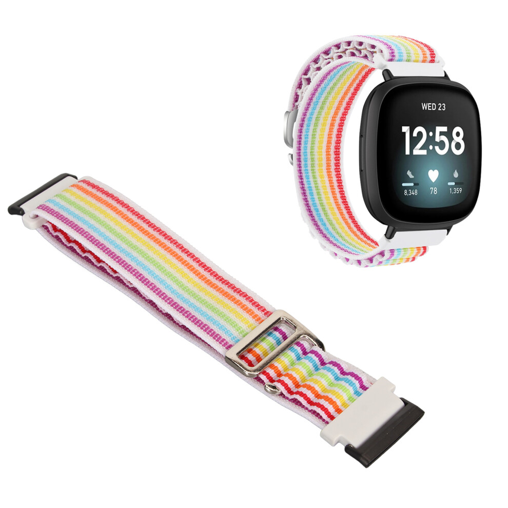 Colourful Nylon Smartwatch Strap Replacement For Fitbit Versa 4 3 Sense 2 8371387609974