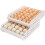 60-Egg Συρτάρι ψυγείου 2 στρώσεων με δυνατότητα στοίβαξης, πλαστική θήκη αυγών με 1