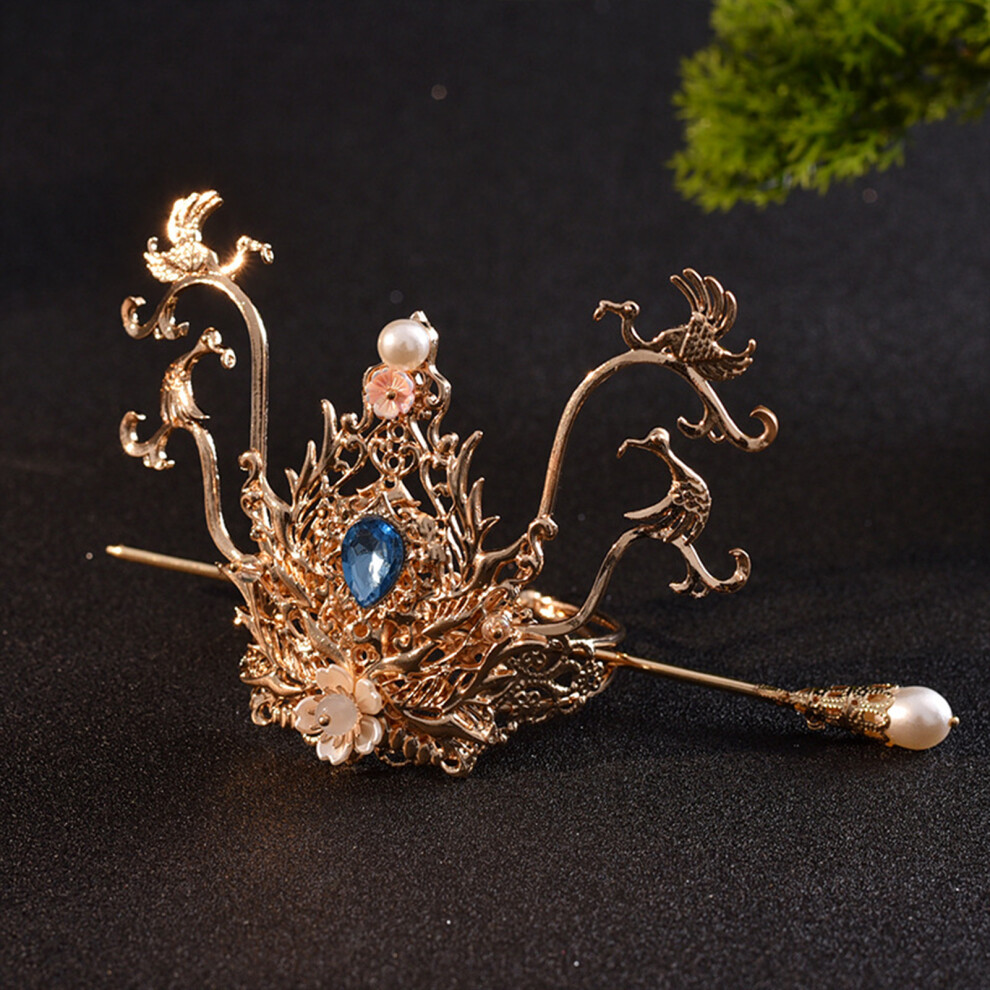 Hue-Grain Hanfu Hairpin - Elegant Couple Headdress