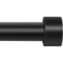 Tringle à rideaux industrielle noire de 2,5 cm (1 po), télescopique et réglable de 81 à 427 cm (32 à 168 po), idéale pour les fenêtres, les