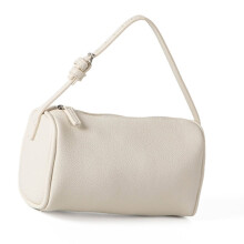 Geantă elegantă de mână cilindrică, cu fermoar fin și spațiu amplu de depozitare, din piele PU, tip crossbody, pentru lucruri esențiale