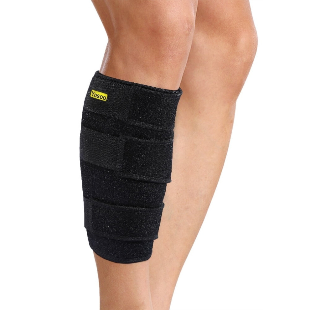Black Vgeby Adjustable Calf Brace For Shin Splints, Pulled Muscle, Pain & Swelling Â Compatible With Men/Women,