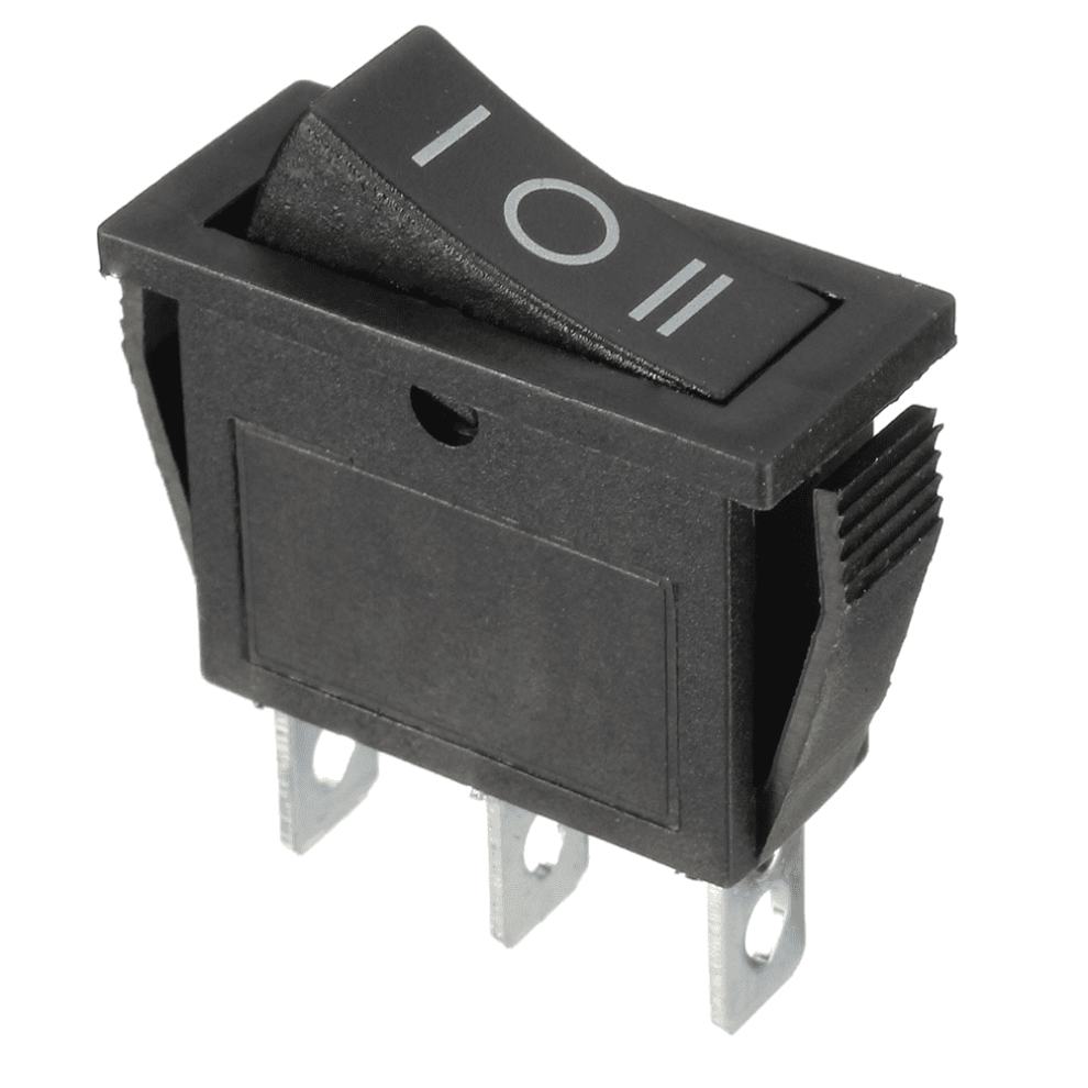 On-Off-On Rectangle Rocker Switch 3 Position Spdt For Car Dash Boat 12V Black 974856471003