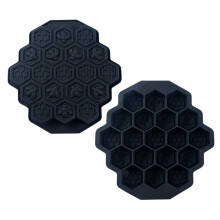 Moule à glaçons en silicone en forme de nid d'abeille, plateau à glaçons à 19 compartiments en forme d'abeille à faire soi-même – Compatible