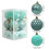 Green Christmas Ball Ornaments Plastic 12 pcs 3