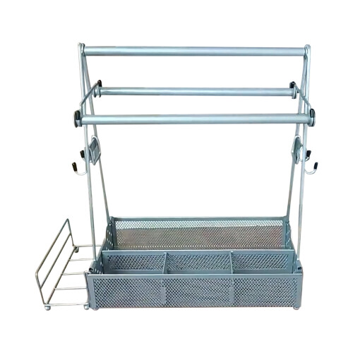 Grill Caddy με λαβή και θήκη για χαρτοπετσέτες – Οργανωτής σκευών μπάρμπεκιου, πικνίκ,