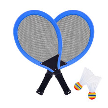 LED-Badmintonschläger-Set (55 cm) – 2 Schläger + 1 leuchtender Federball – Kinder & Erwachsene – Orange/Rot/Grün/Blau – Kompatibel