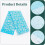 Snowflake Pattern Nylon Mesh Fabric Sky Blue 160 cm 3