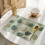 Set of 4 Woven Polyester Placemats, Leaf Print, Machine Washable, Rectangular Table Mats for Dining Decoration 6
