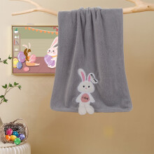 Easter Bunny Towel Gray Face Hand Towel Thick Absorbent for Bathroom Toilet