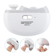 Cortauñas y pulidor eléctrico automático 2 en 1 con forma de mango, 3 velocidades, recargable por USB, seguro para bebés, niños y personas