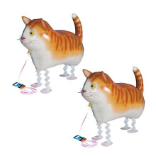 Lot de 5 ballons en aluminium en forme de chat qui marche, étanches, pour la décoration des fêtes d'anniversaire d'enfants.