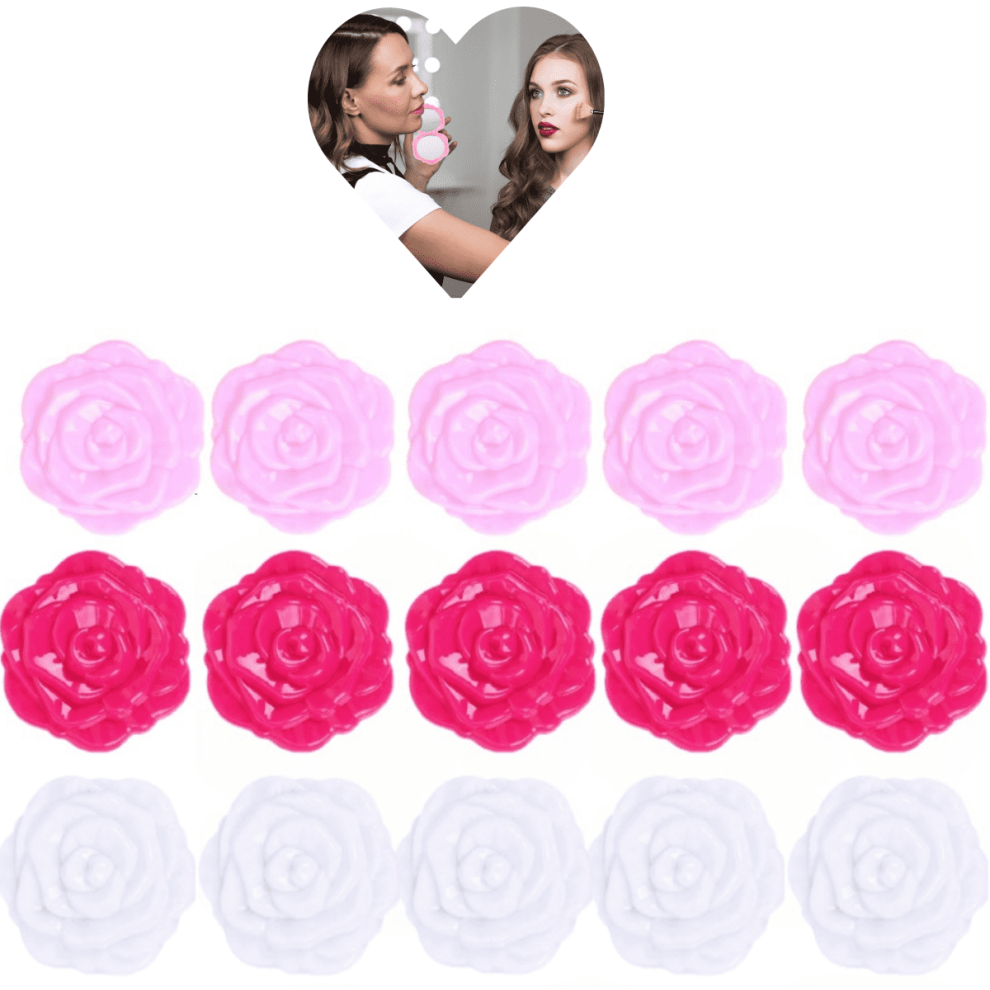 15Pcs Compact Rose Bridal Mirrors â Foldable, Handheld, Pocket-Sized for Wedding Shower, Party Favors, Travel; Multicolor